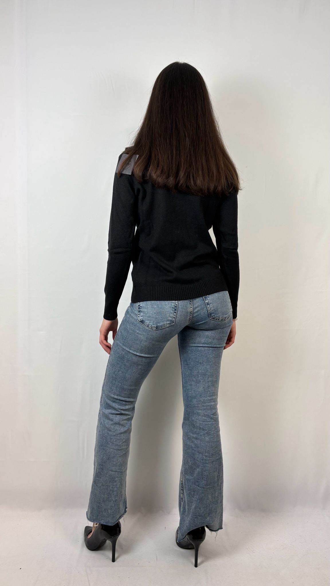 Maglia collo alto in viscosa Karma