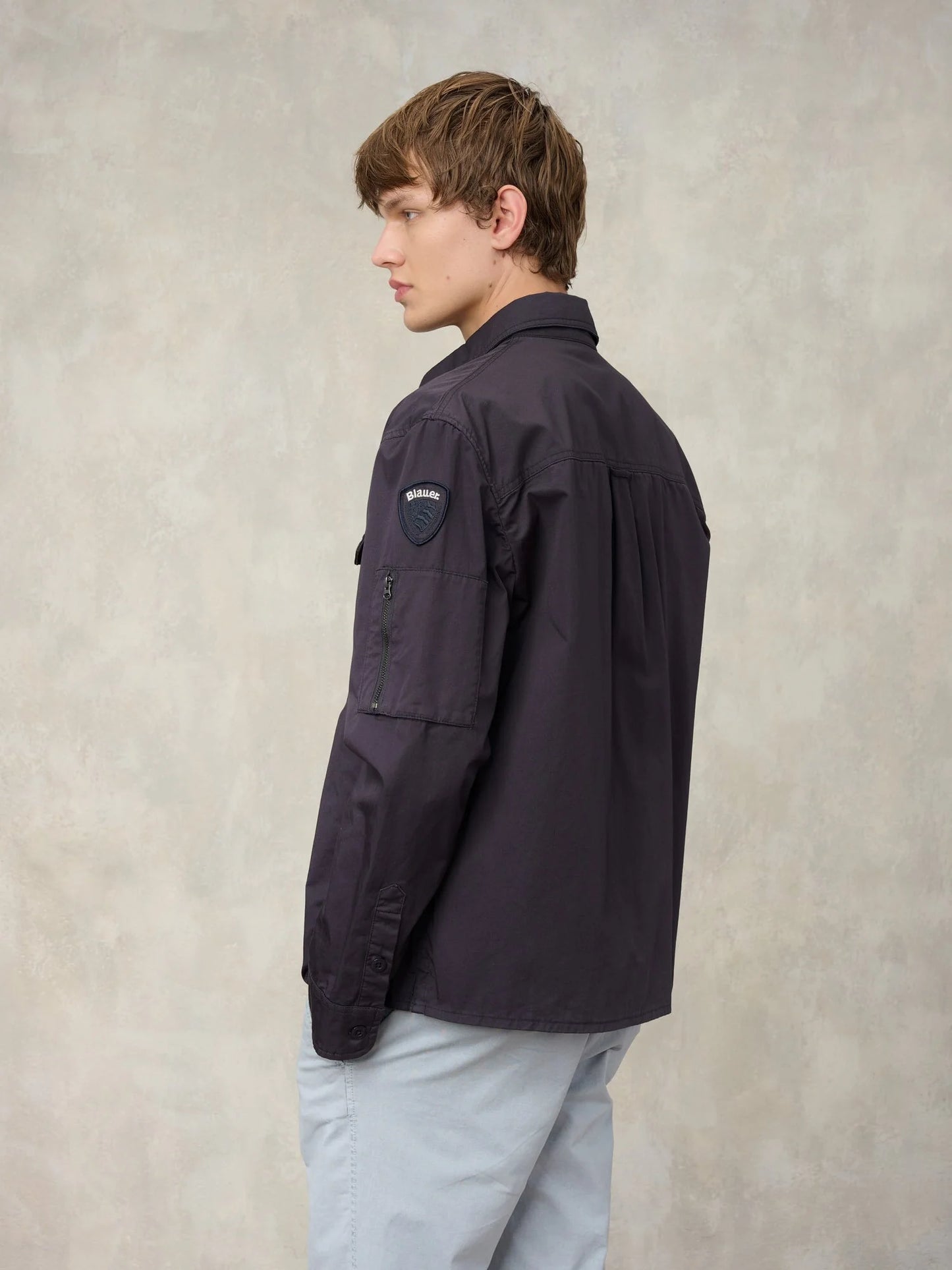 Camicia multitasche Lambert Blauer