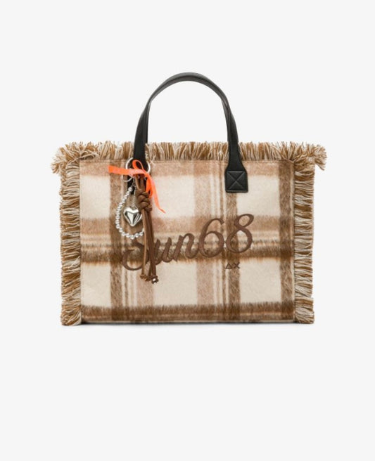 Cali bag media in lana con frange Sun68