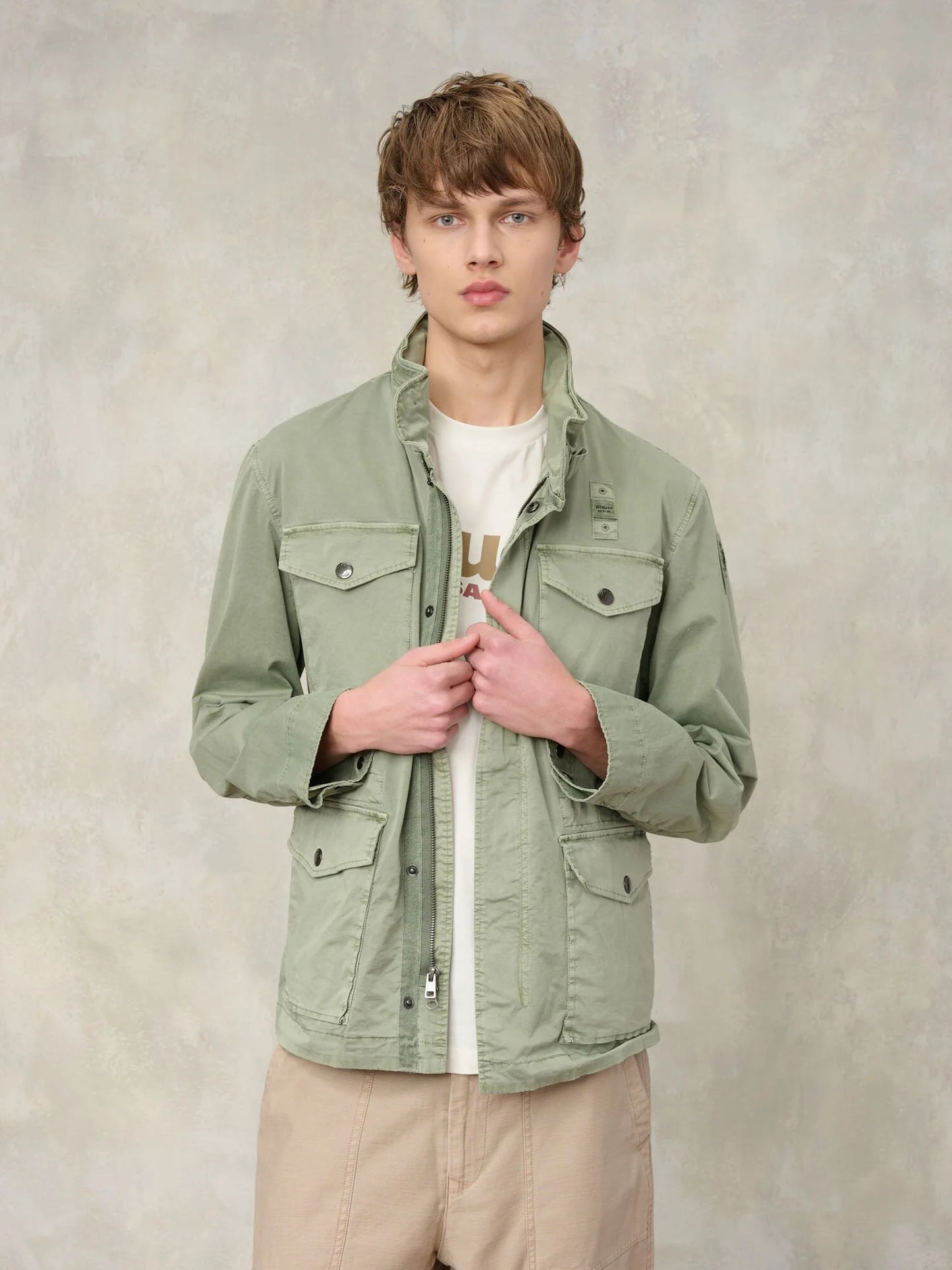 Giacca tinta in capo Ashmont Dyed Blauer