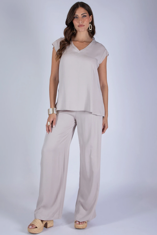 pantalone palazzo con elastico in vita Mara Carol