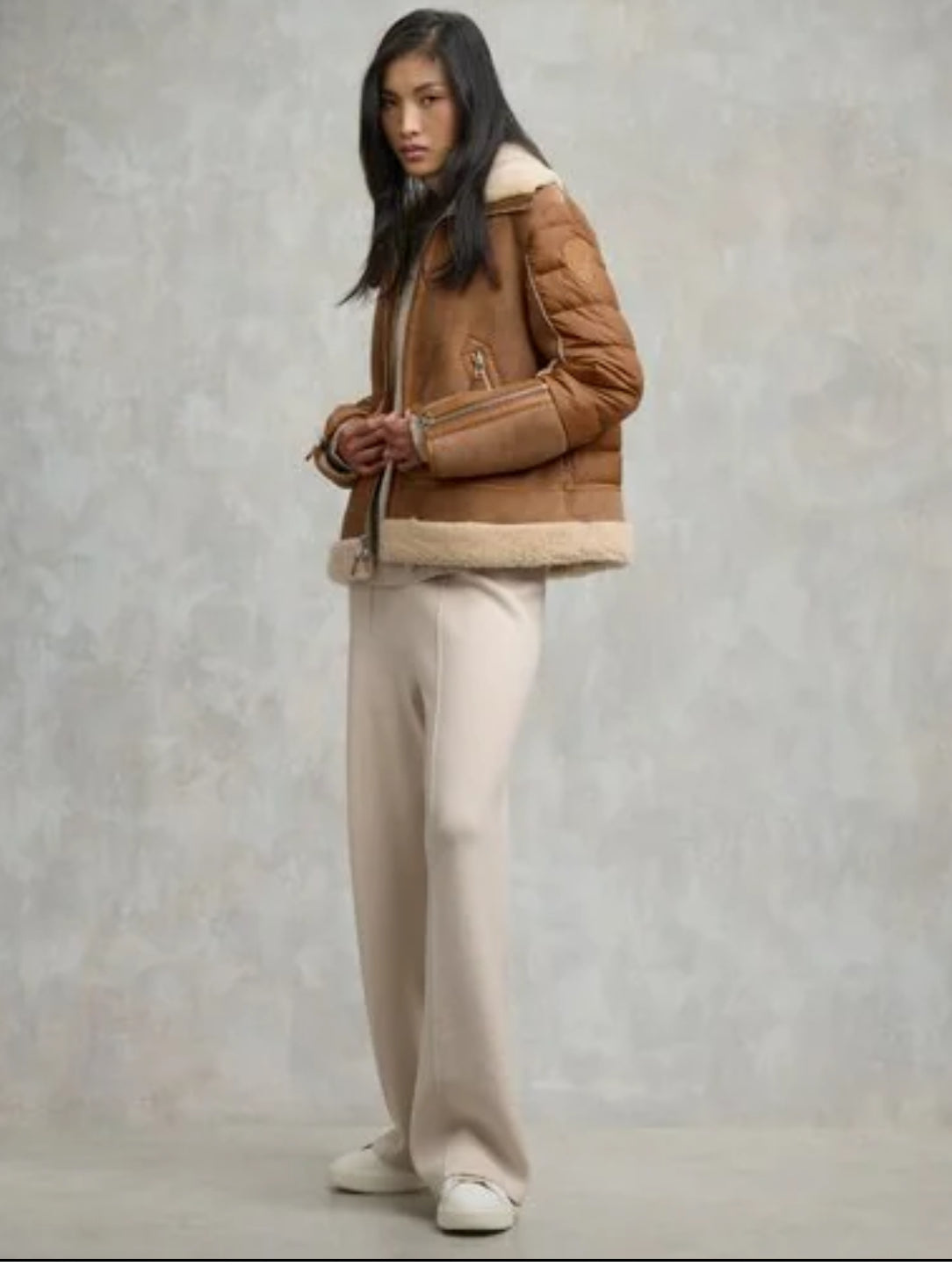 Giubbino montone e nylon imbottito Alhambra