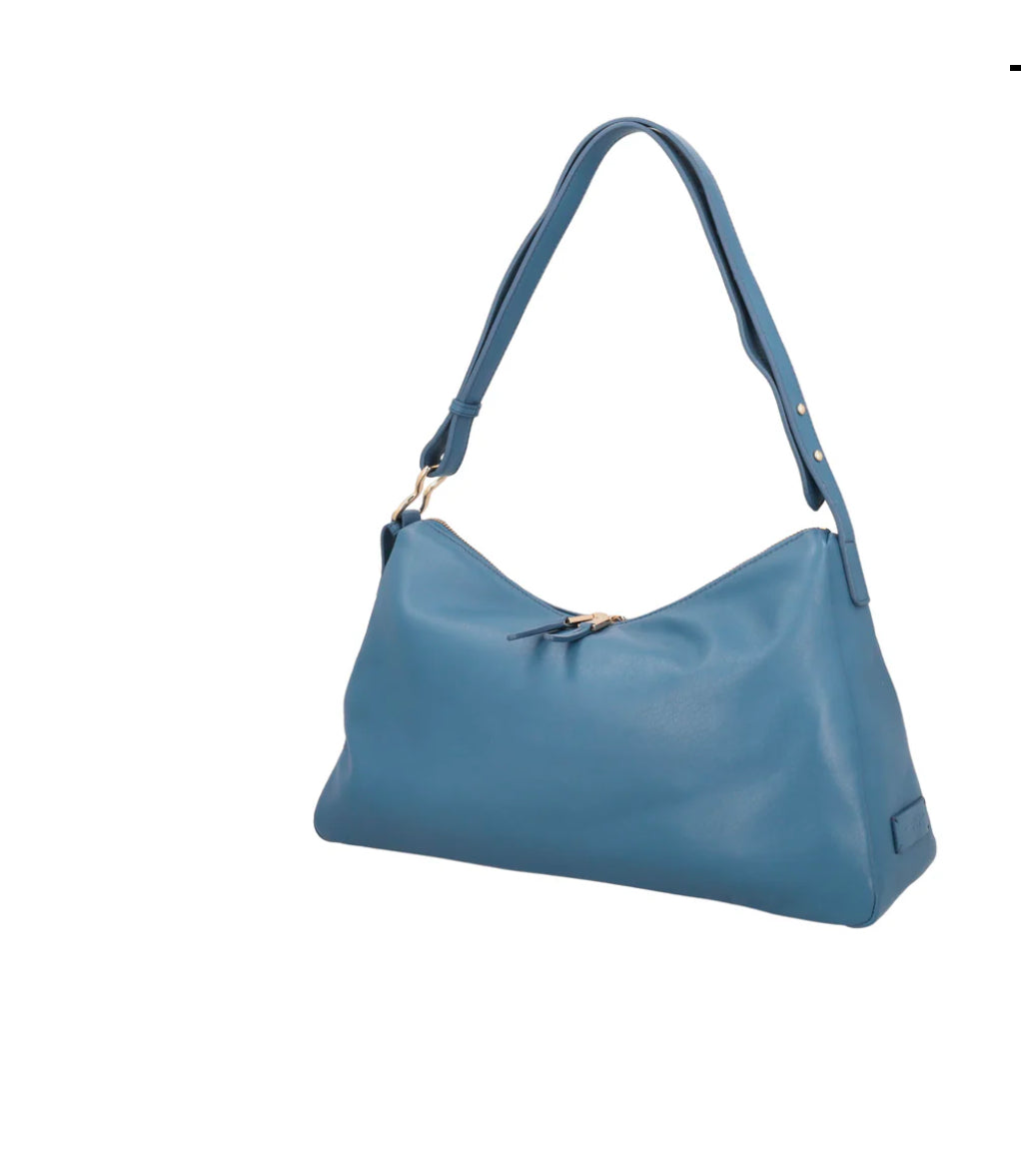 Borsa a spalla in pelle Susan colore blu Tosca Blu