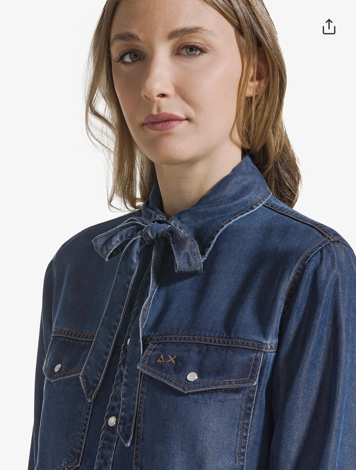 Camicia in denim con foulard Sun68