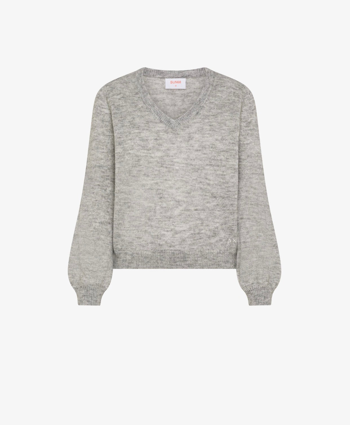 Maglia in lana e cotone scollo a  V