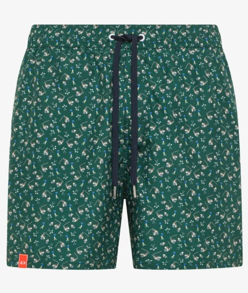 Costume con stampa verde scuro Sun68