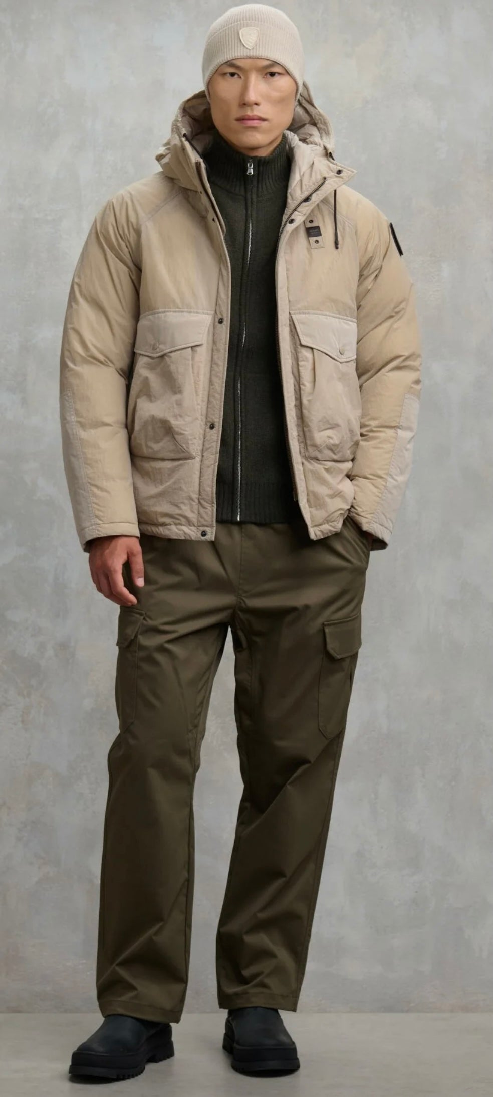 Giacca in nylon con pieghe Bantry