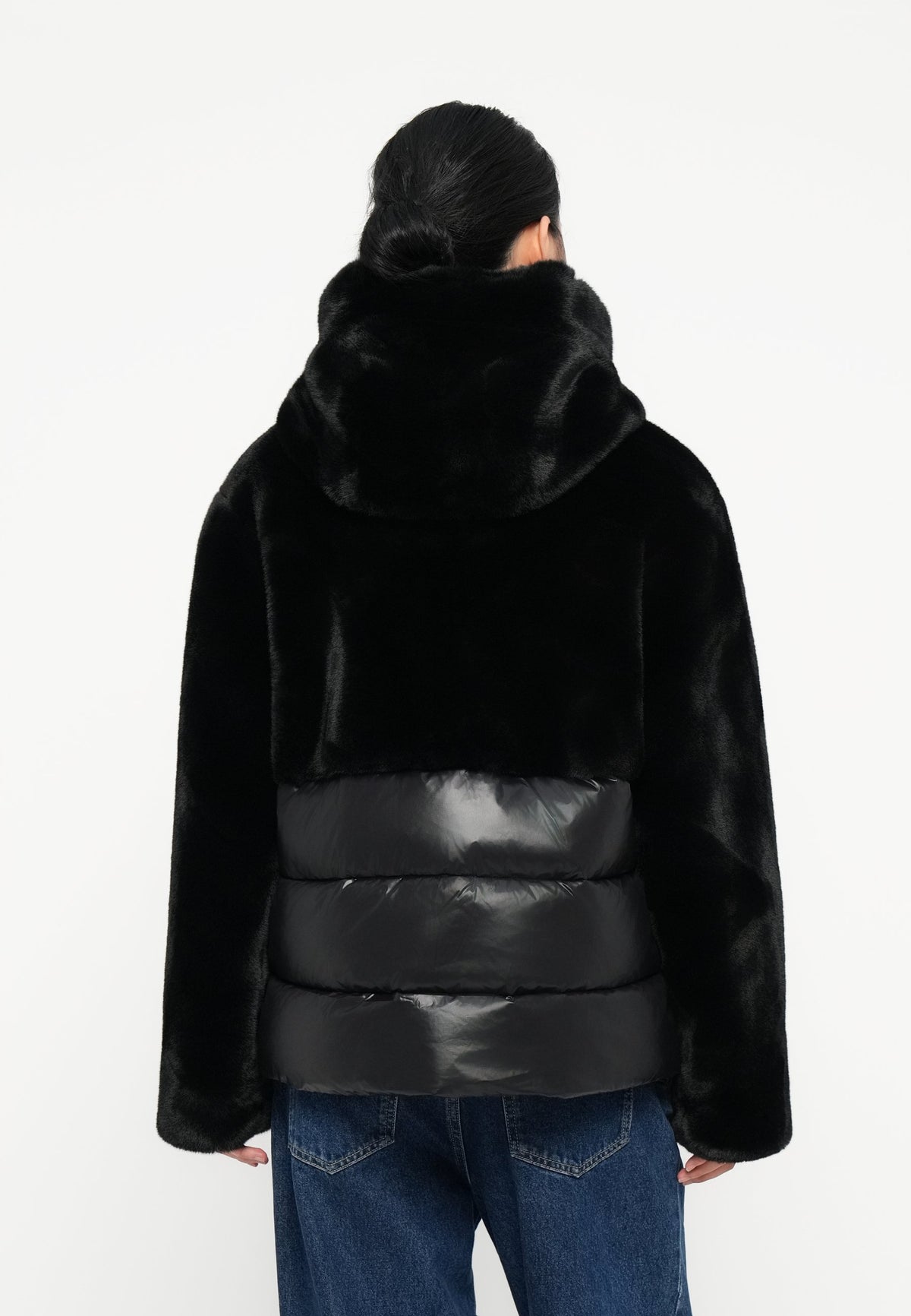 Giubbetto Nylon con pelliccia eco Fanevil