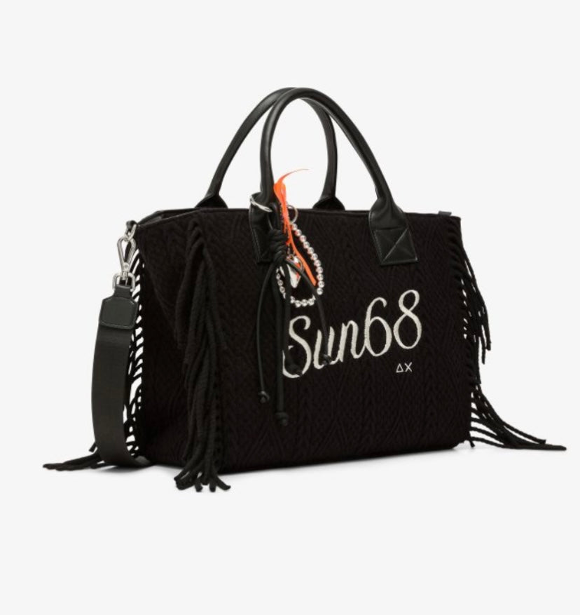 Cali bag media in maglia con frange Sun68