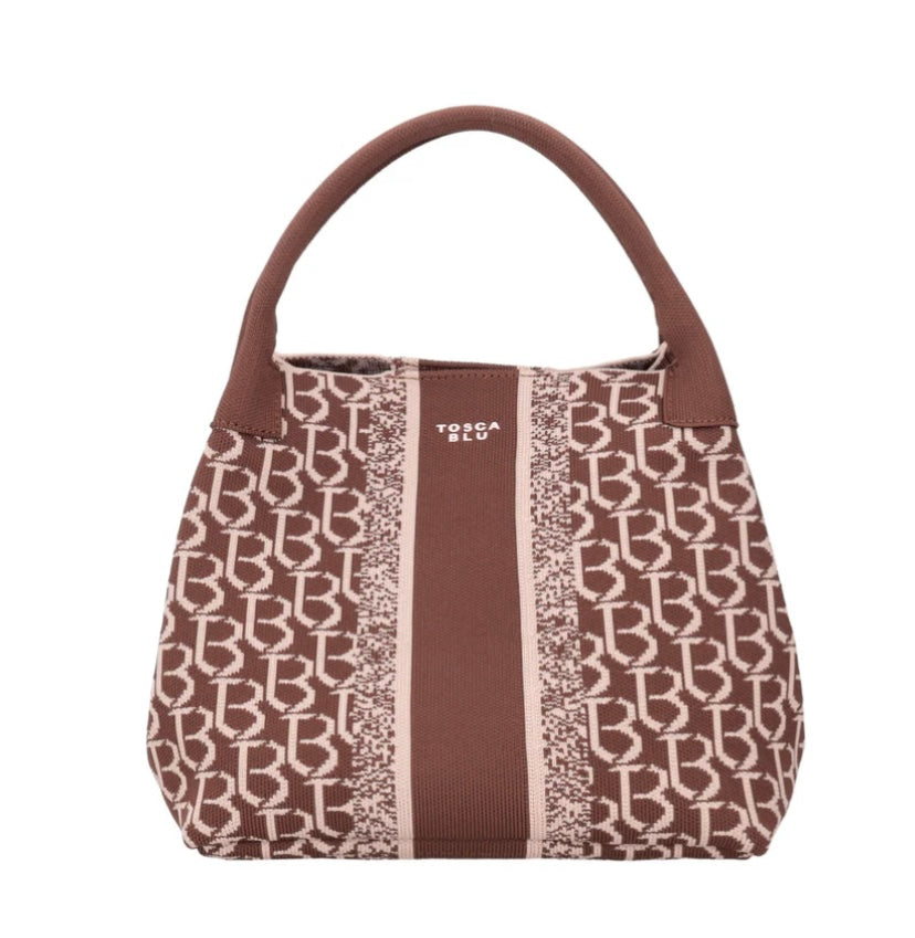 Borsa a mano media logata Saint Tropez colore rosso Tosca Blu