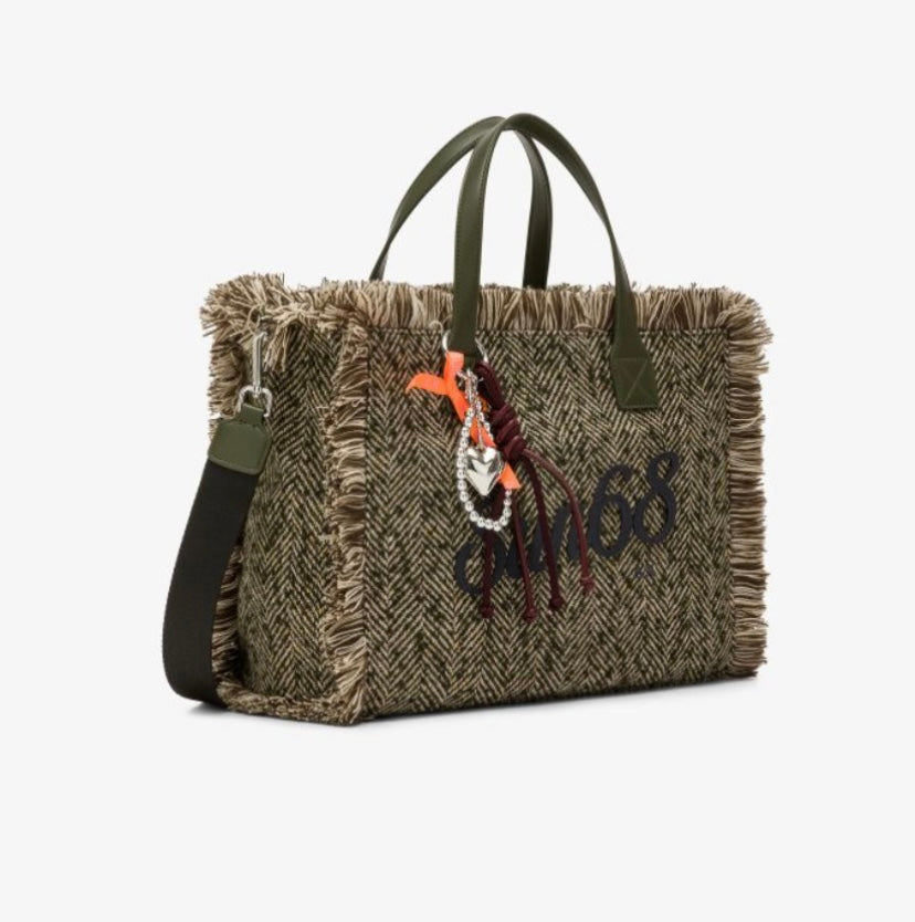 Cali bag media in lana con frange Sun68
