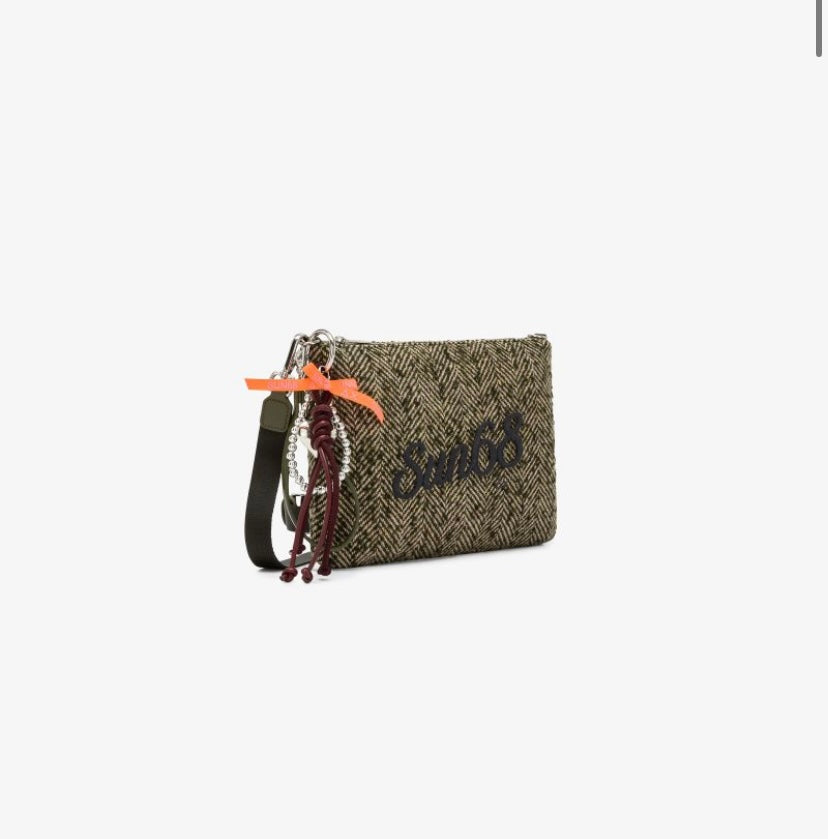 pochette in misto lana con charms Sun68