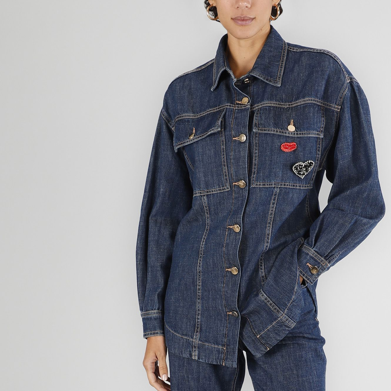 Field jacket in denim Cafè Noir