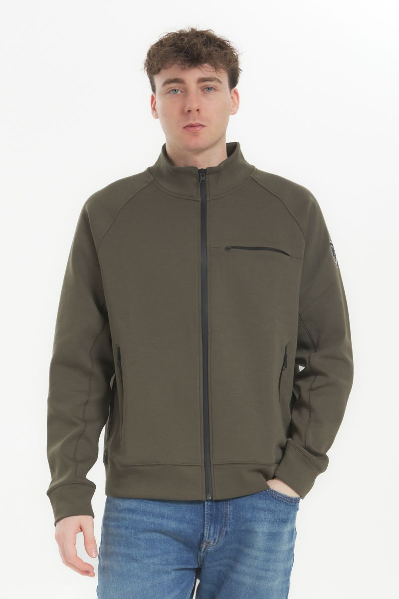 Felpa elasticizzata con cappuccio Shaw Blauer