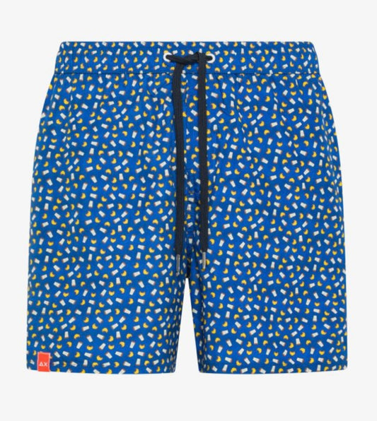 Costume con stampe blu royal Sun68