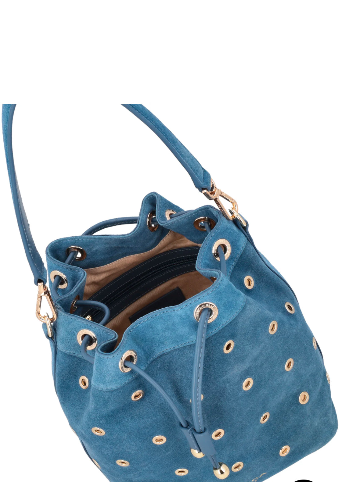 Secchiello Dubai in suede colore blu