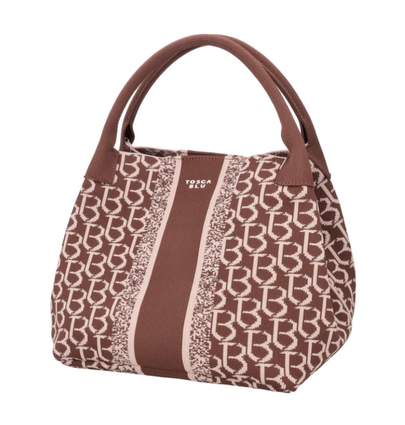 Borsa a mano media logata Saint Tropez colore rosso Tosca Blu
