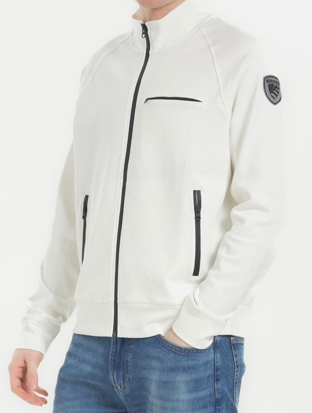 Felpa elasticizzata con cappuccio Shaw Blauer