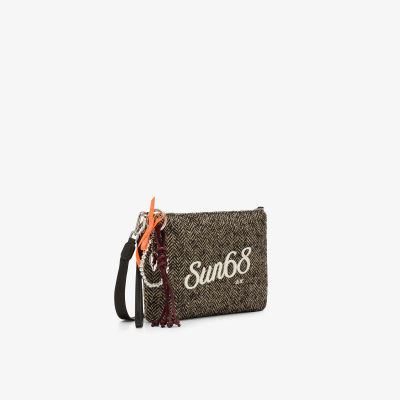 Pochette in misto lana con charms Sun68