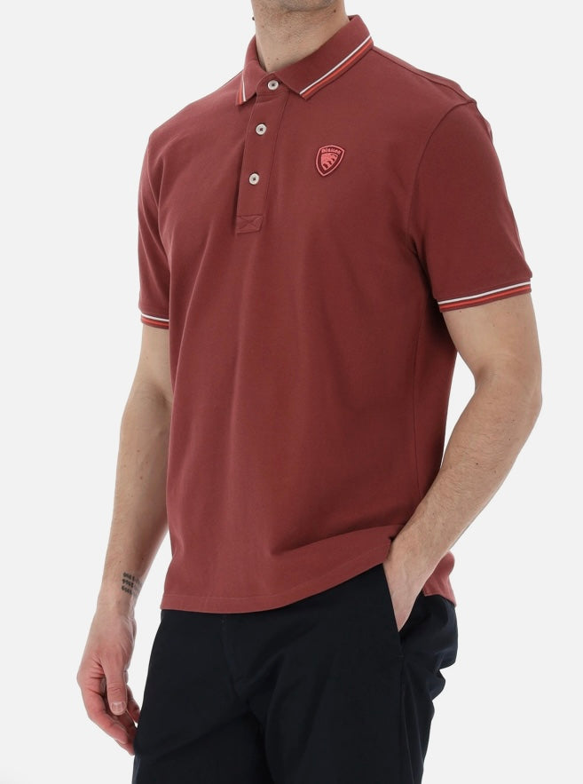 Polo doppia riga Agassiz Blauer
