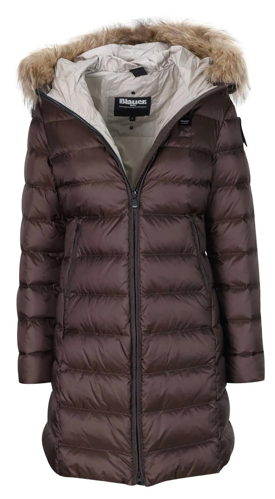 Piumino lungo con pelliccia Kristin