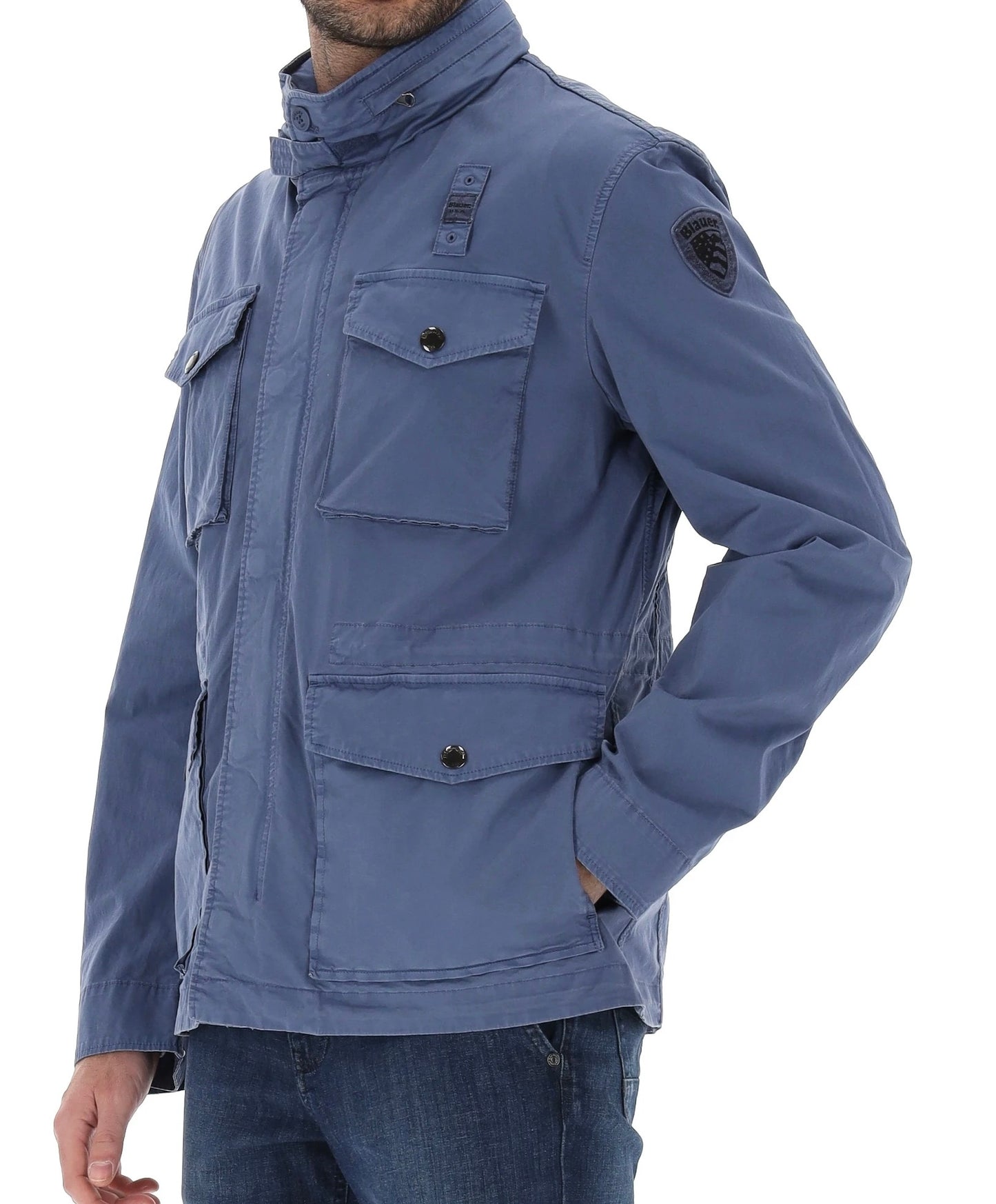 Giacca tinta in capo Ashmont Dyed Blauer