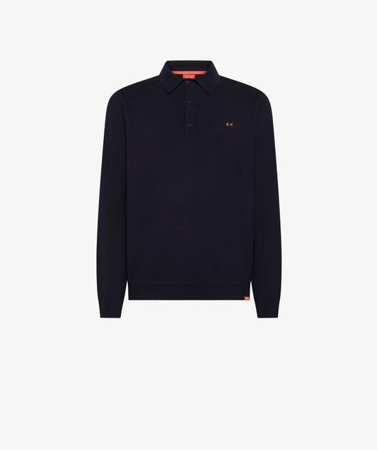 Polo in maglia di lana e cotone Sun68