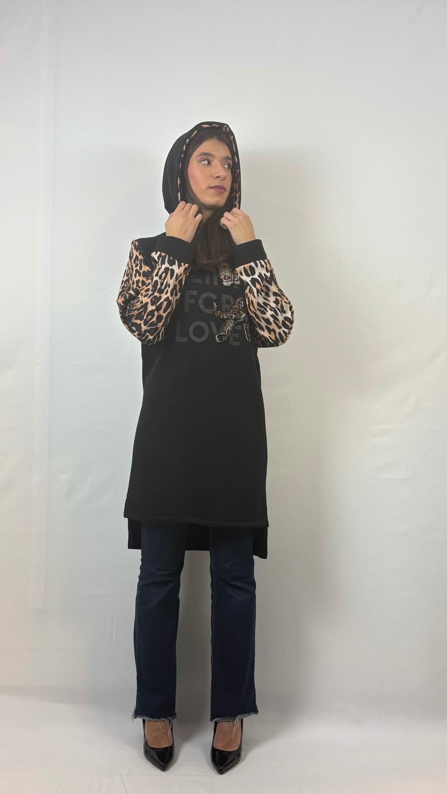 Abito Felpa Cedilla “Blind Love Tiger”