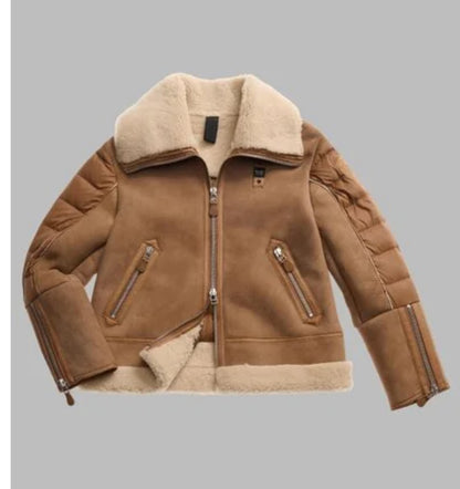 Giubbino montone e nylon imbottito Alhambra