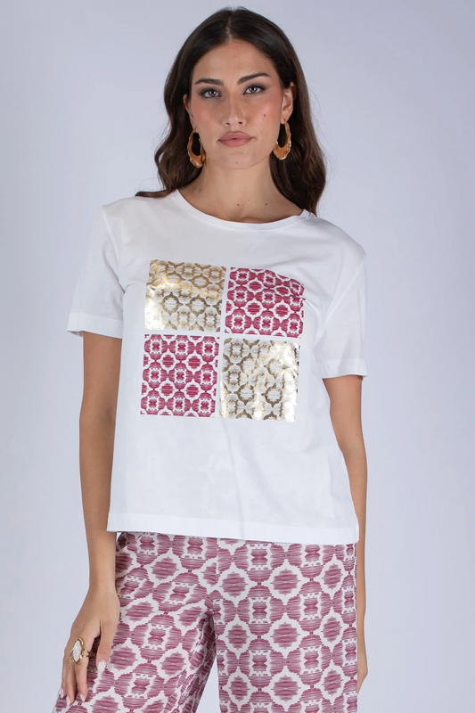t-shirt arabesque geometrica Mara Carol