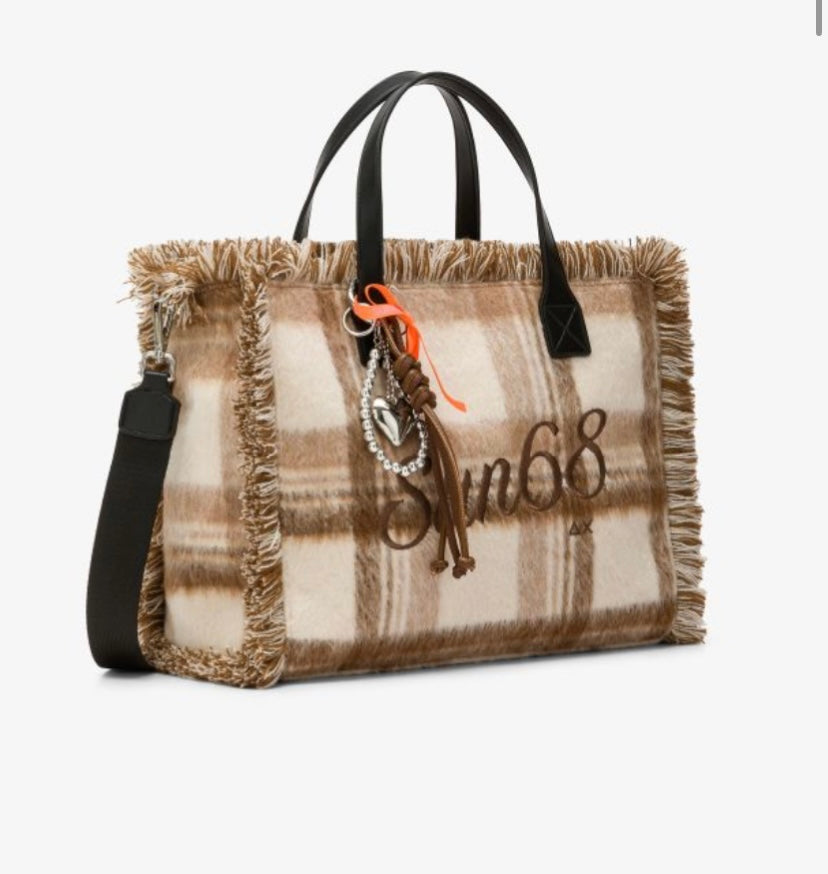 Cali bag media in lana con frange Sun68