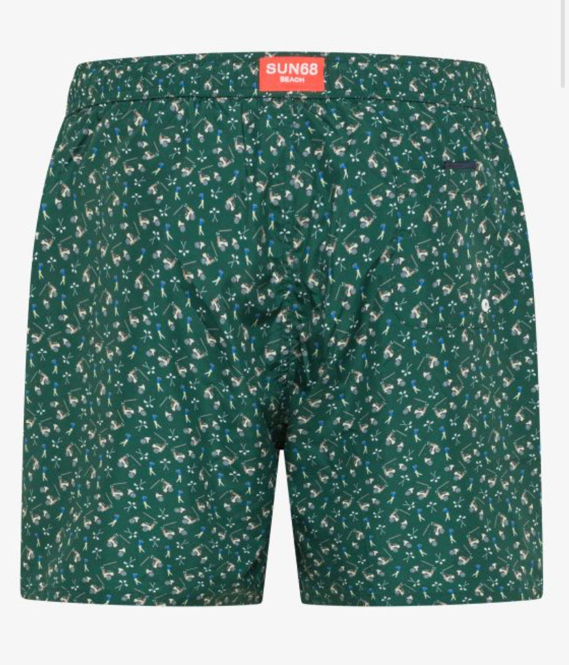 Costume con stampa verde scuro Sun68