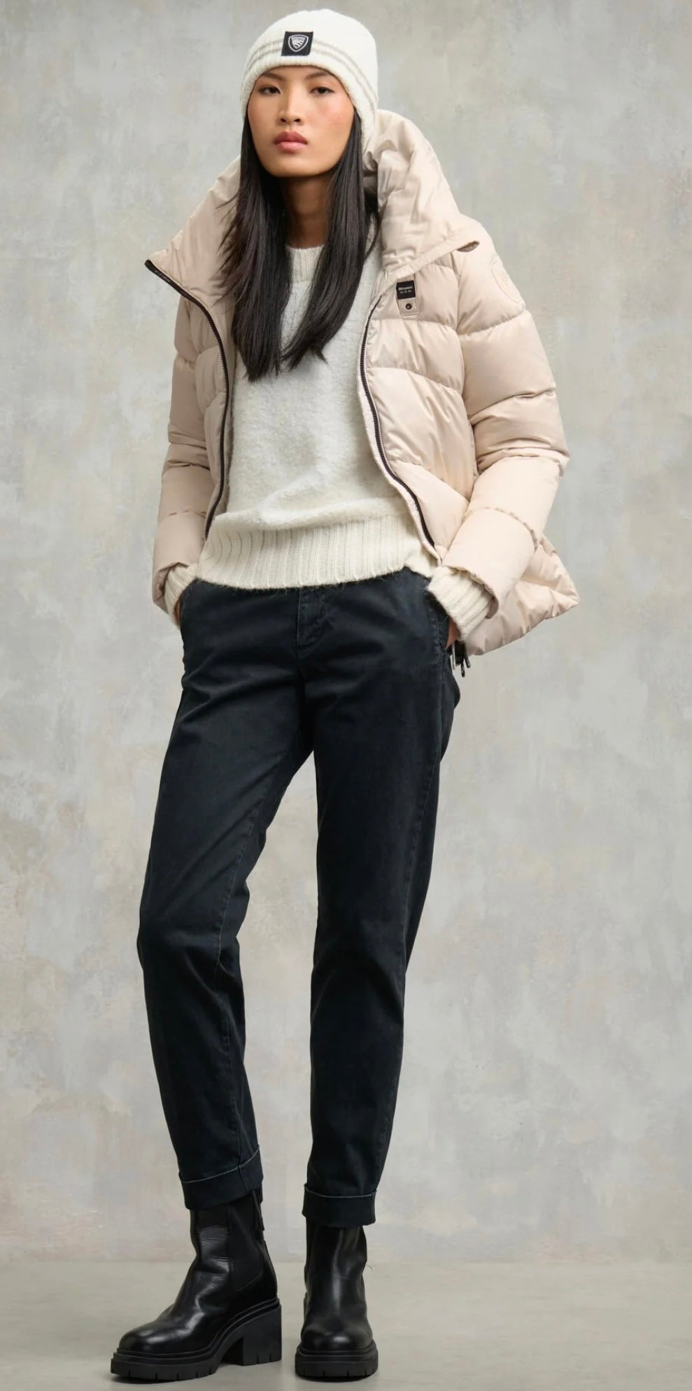 Piumino con collo ampio Maryland