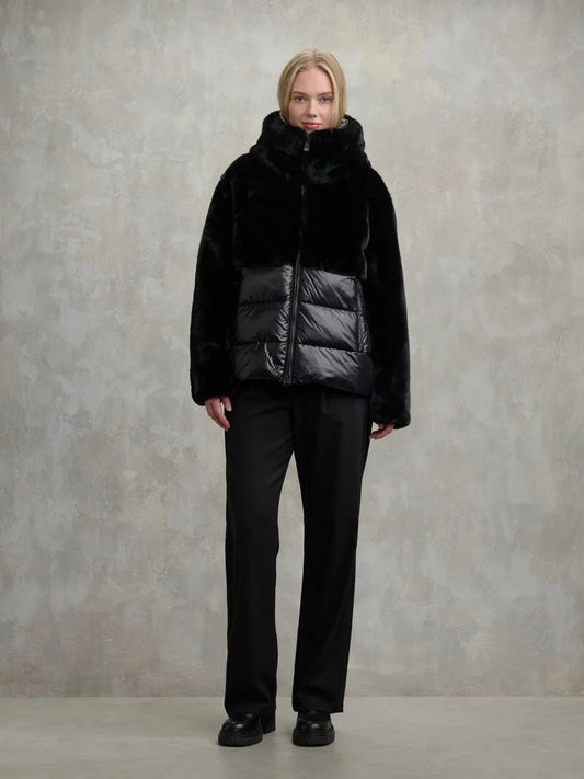 Giubbetto Nylon con pelliccia eco Fanevil