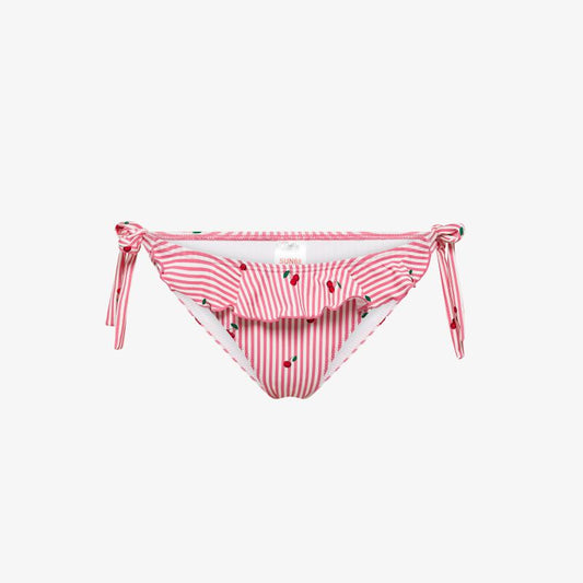 Slip mare con stampa e rouches bianco panna/fucsia Sun68