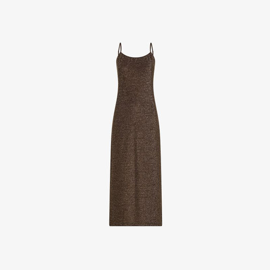 Abito in lurex marrone cacao Sun68