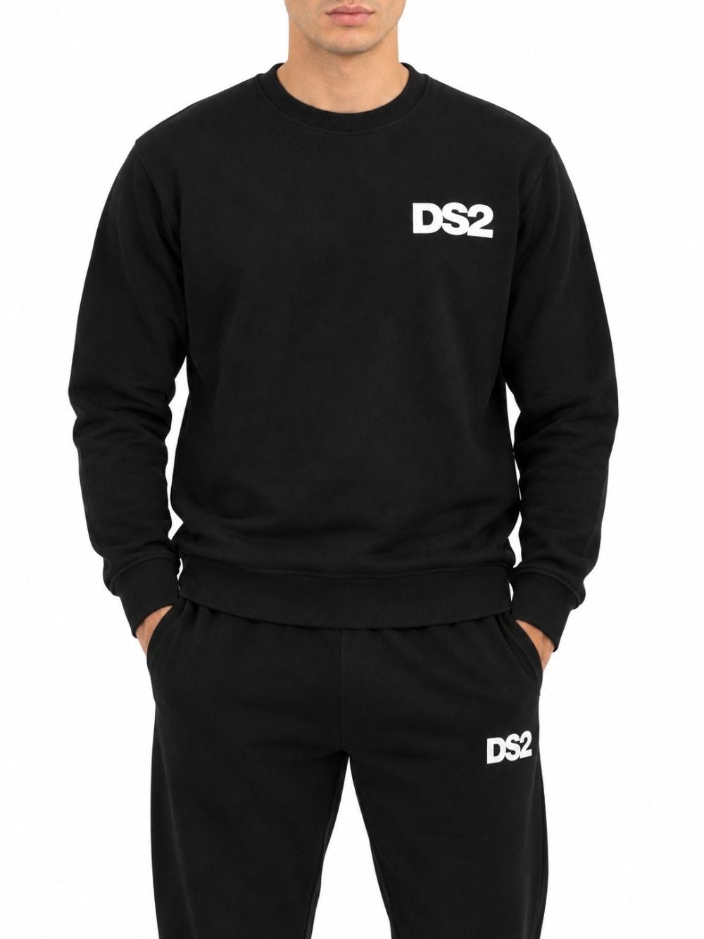 felpa girocollo con logo DS2