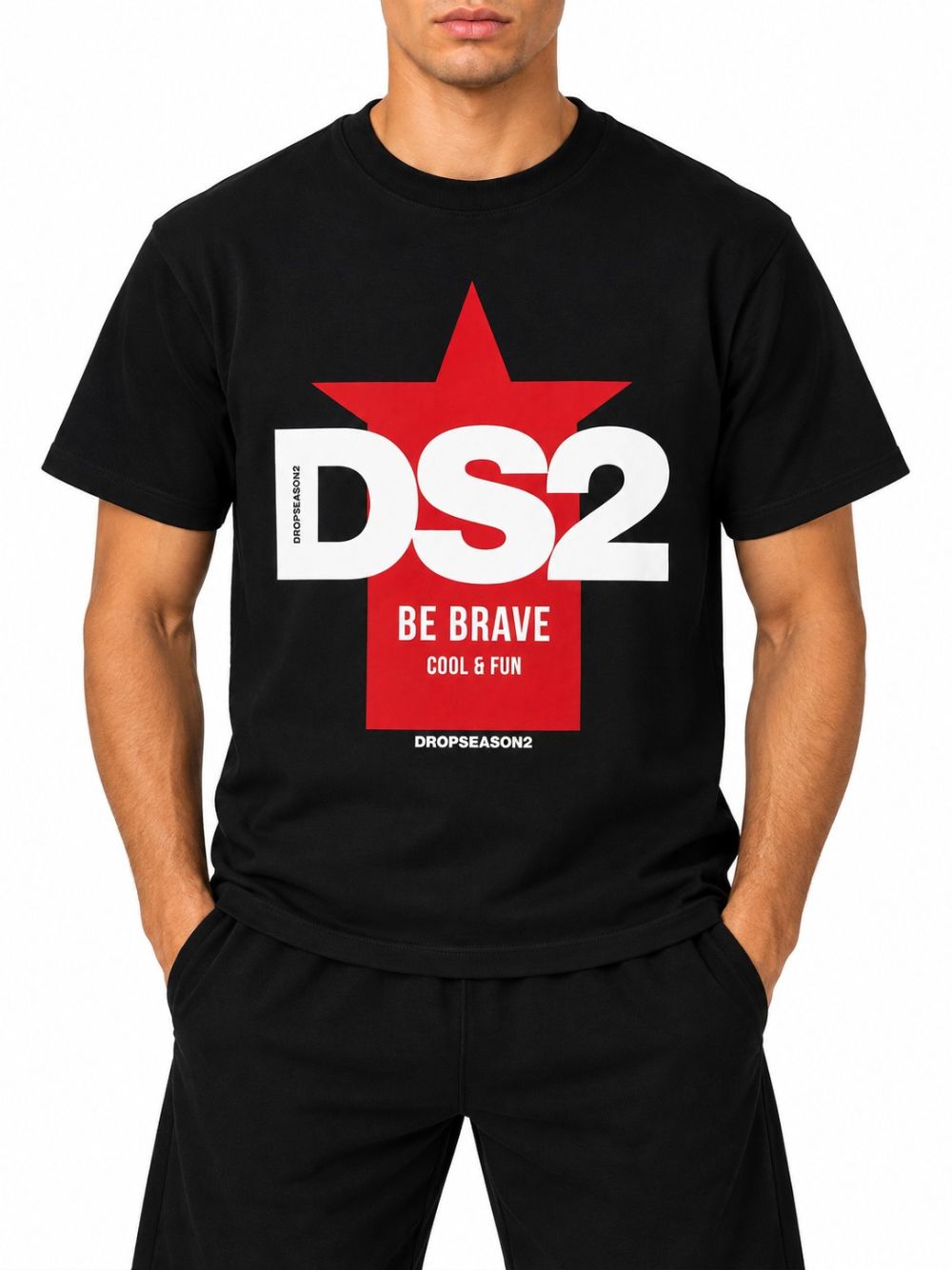 t-shirt con stampa stella DS2