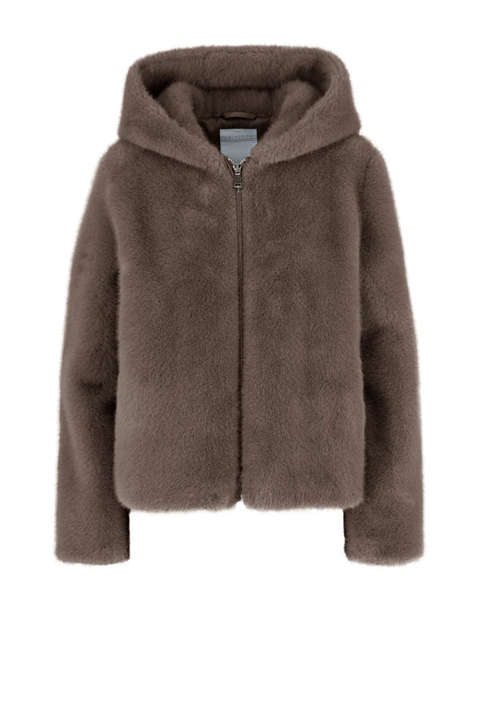 Ecopelliccia con cappuccio Censured