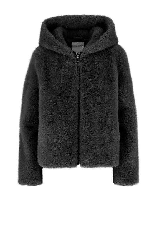 Ecopelliccia con cappuccio Censured