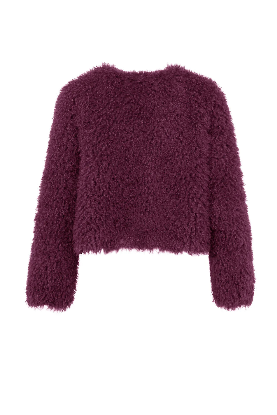 Cappotto corto in ecopelliccia riccia con bottoni metallici Censured