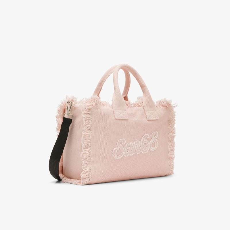 Shopping bag Cali media in tela di cotone porcellana Sun68