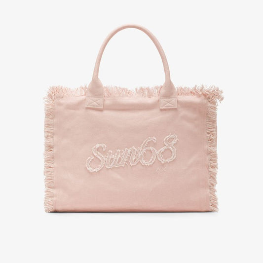 Shopping bag Cali grande in tela di cotone porcellana Sun68