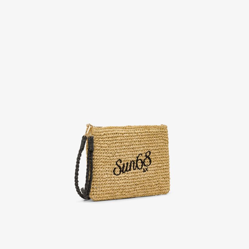 Pochette in rafia beige Sun68