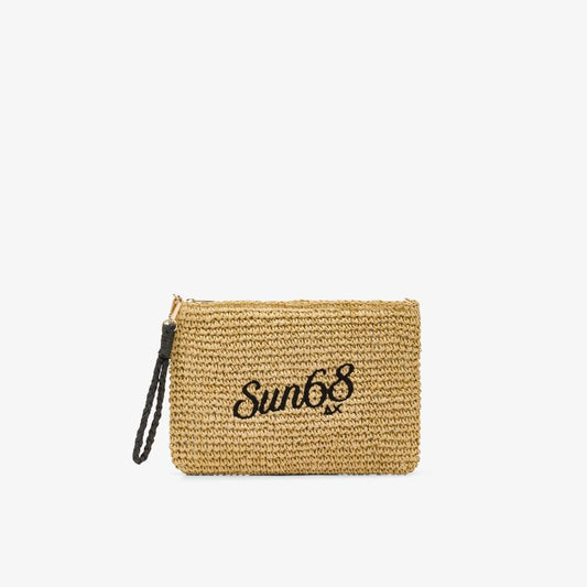 Pochette in rafia beige Sun68