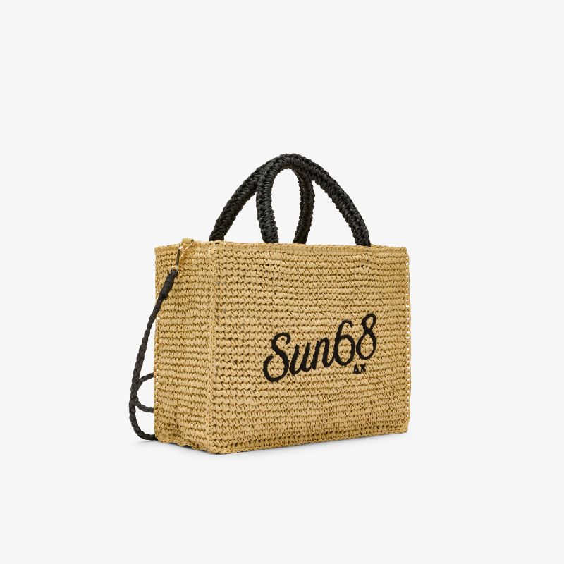 Shopping bag Cali media in rafia beige sun68