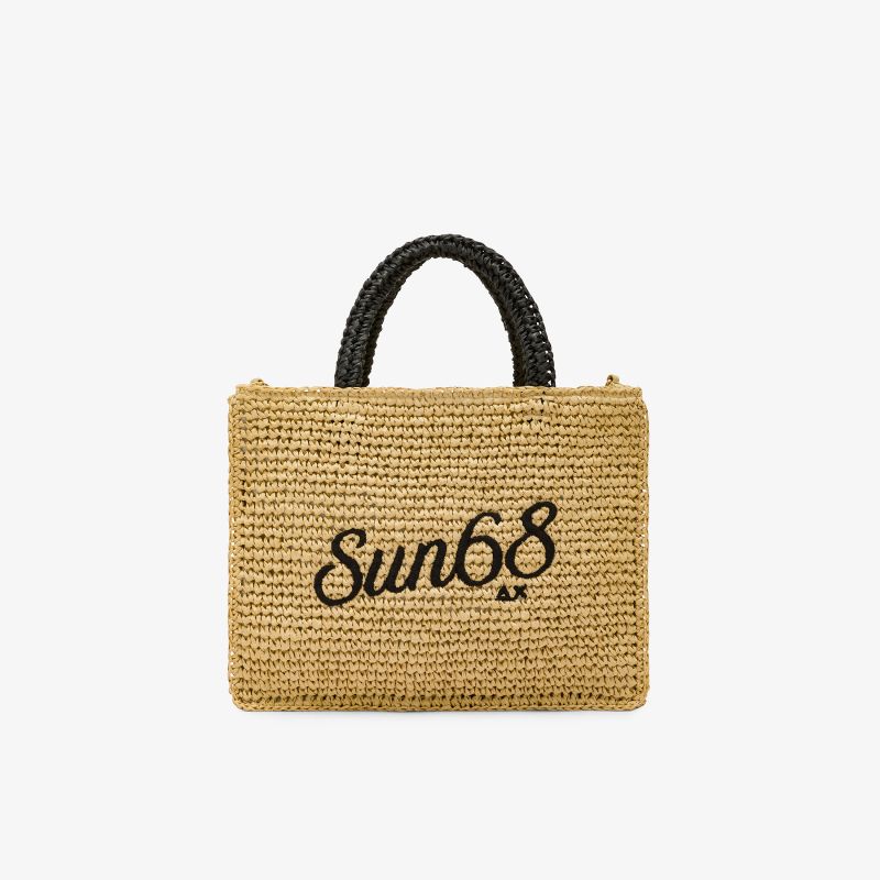 Shopping bag Cali media in rafia beige sun68