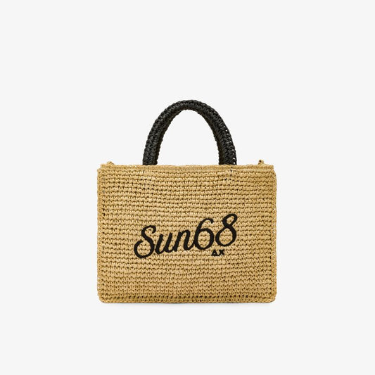 Shopping bag Cali media in rafia beige sun68