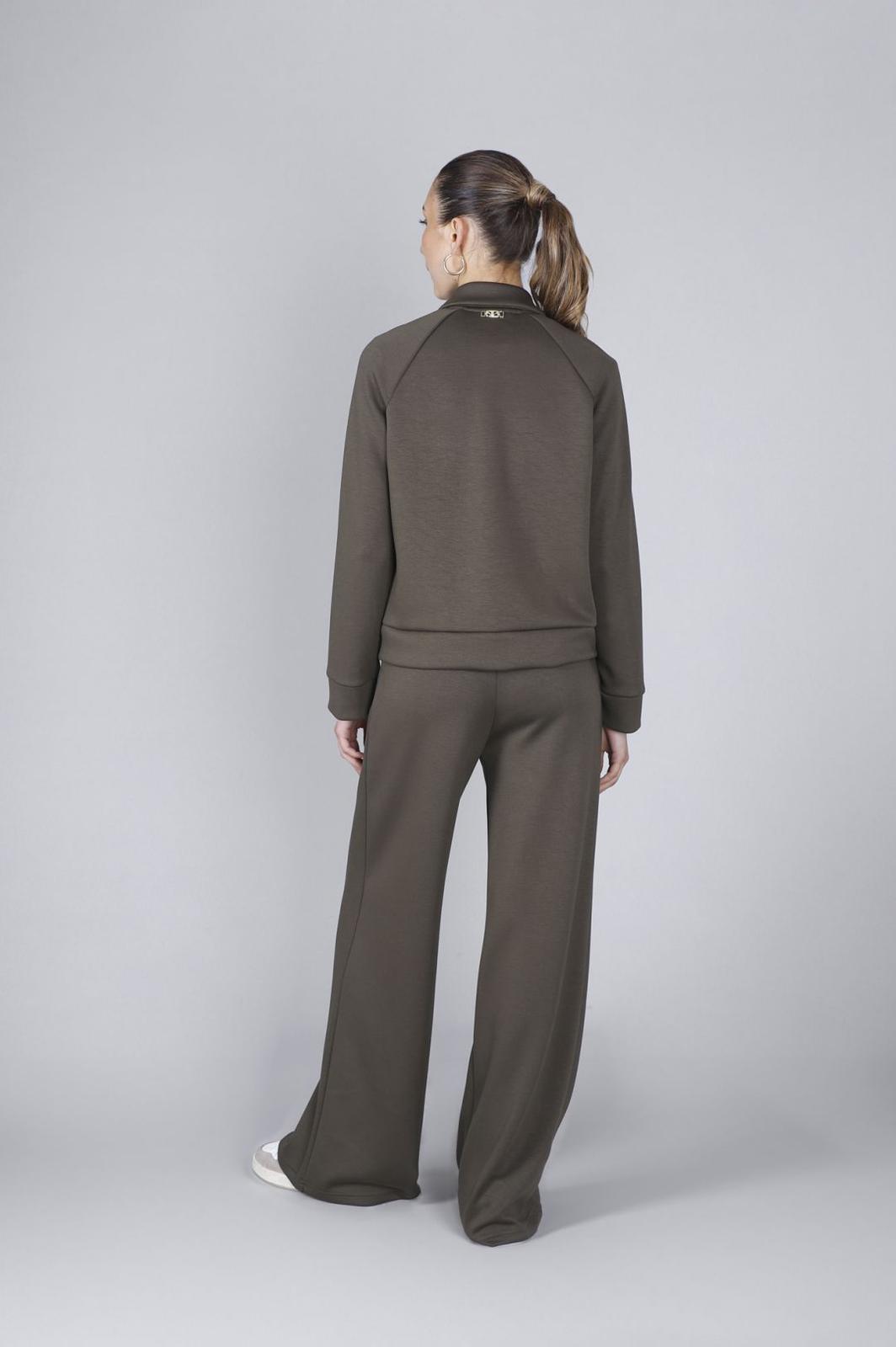 Felpa cropped in scuba militare Cafè Noir