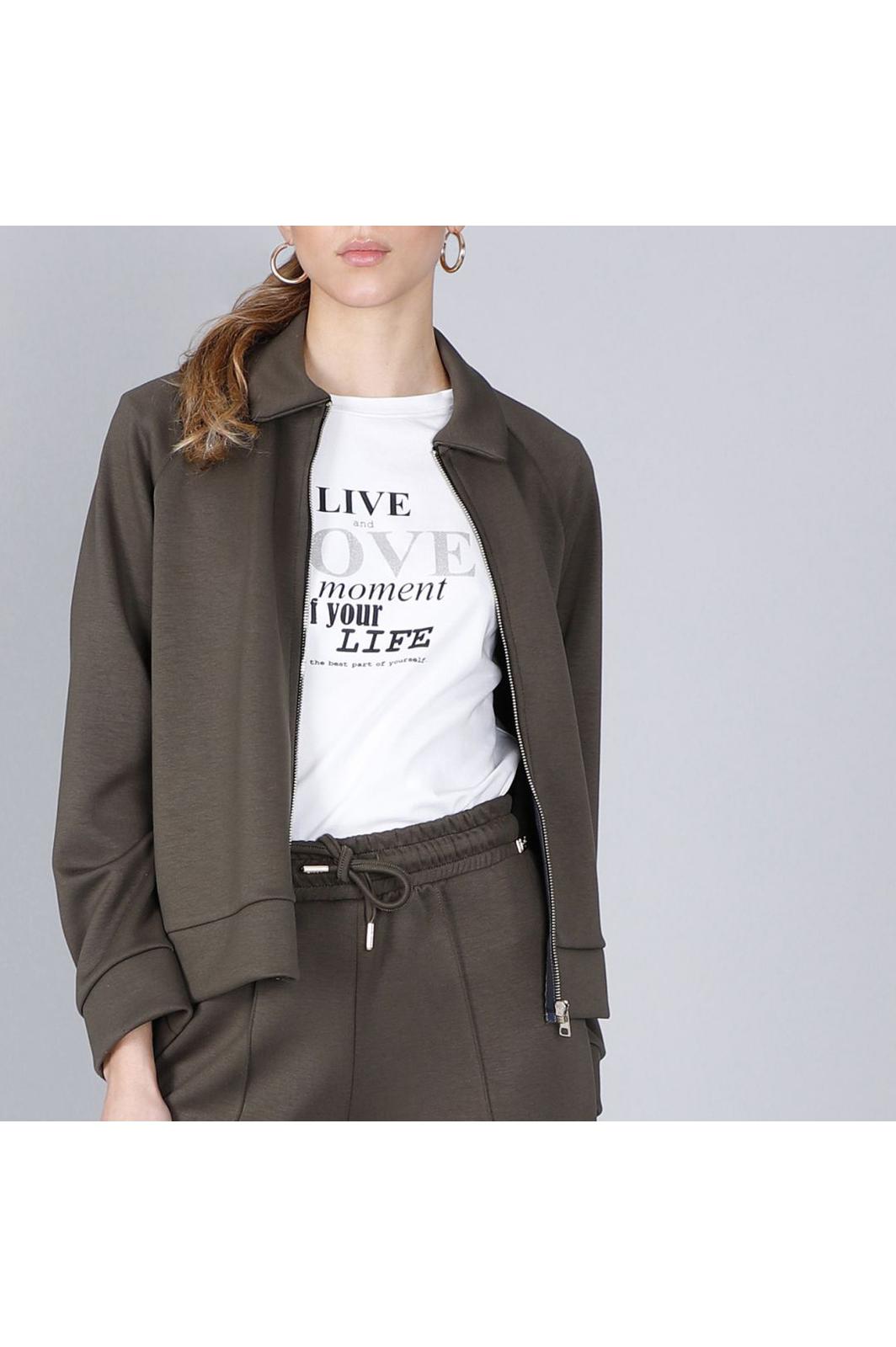 Felpa cropped in scuba militare Cafè Noir